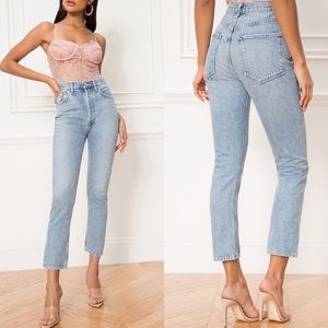 AGOLDE RILEY HIGH RISE STRAIGHT CROP IN RENEWAL